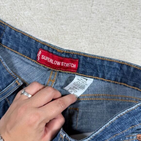 Vintage Y2K Levi’s Women’s Super Low Women’s Stetch Bootcut Denim Jeans - Picture 5 of 10